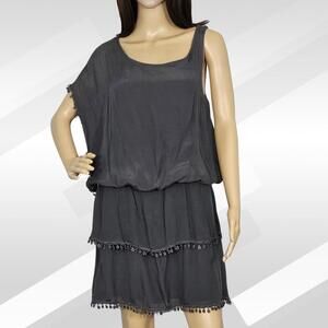 2/$20 Ya Los Angeles Black Ruffle Dress Size M